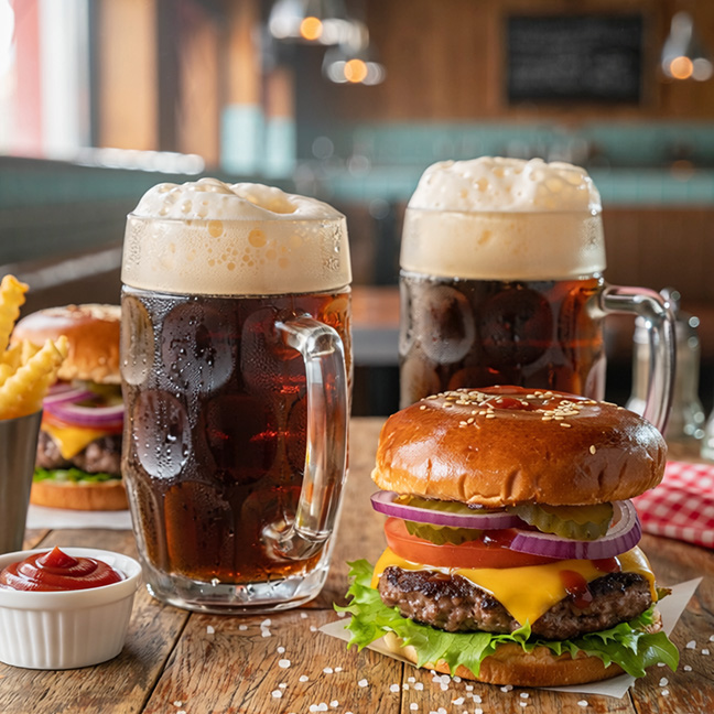 Burgers and Root Beers&nbsp;
